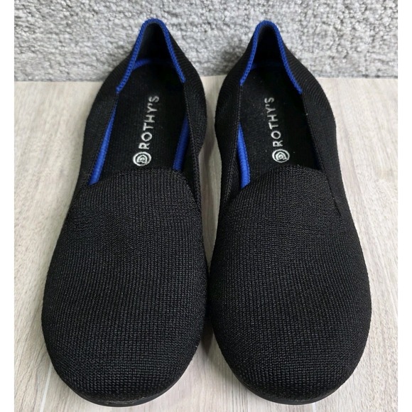 Rothy's The Kids Loafer Ballerina Black Flats Size 4 EUC - Picture 1 of 8